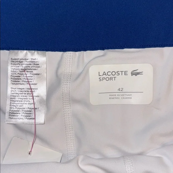 Lacoste White tennis Skirt with Blue and Green Accents size 12 woman’s - Picture 3 of 6